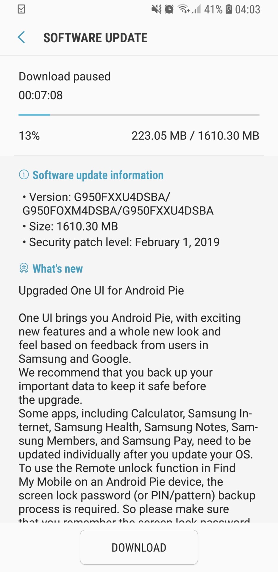Should i download one ui for android pie on s8 plus